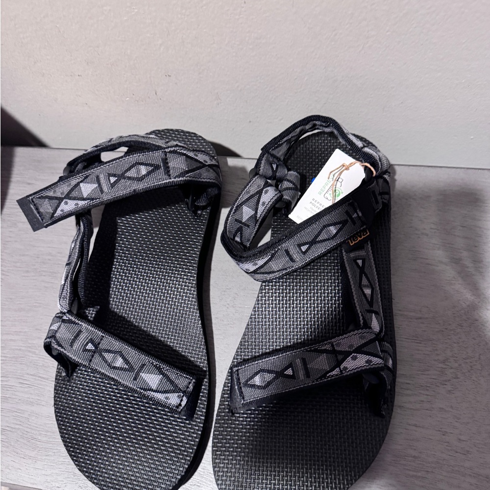 Teva Dark Gray Sandals With Patterned Straps - image 3